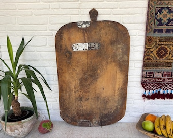 Grande tagliere in legno vintage / Decorazione rustica turca / Pezzo da cucina fatto a mano in stile fattoria
