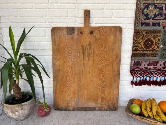 Old Wooden Cutting Board – Handmade Turkish Farmhouse Decor