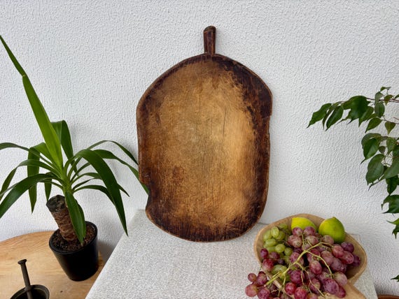 Large Antique Turkish Serving Board: Farmhouse Kitchen Decor
