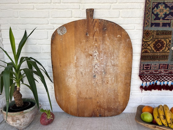 Handmade Turkish Walnut Bread Board: Rustic Farmhouse Kitchen Decor