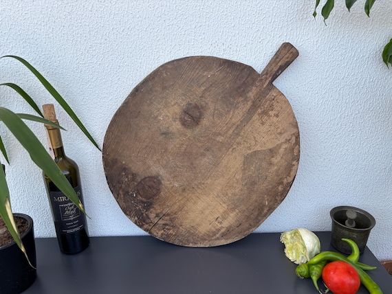 Handmade Walnut Turkish Bread Board: Rustic Farmhouse Kitchen Decor