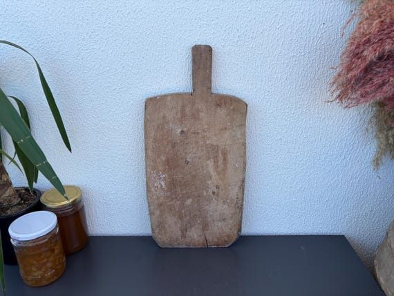 Authentic Turkish Vintage Bread Board | Handmade Wooden Kitchen Paddle | Farmhouse Wall Decor