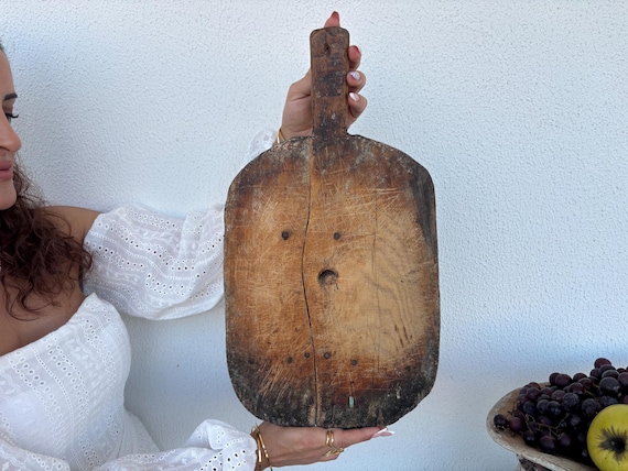 Vintage Wooden Bread Board | Turkish Rustic Decor | Handmade Farmhouse Kitchen Piece
