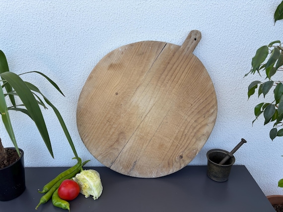 Hand-Carved Turkish Wood Board – Vintage Kitchen & Serving Decor