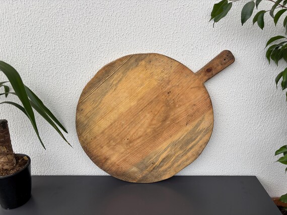 Vintage Wooden Bread Cutting Board | Turkish Rustic Decor | Handmade Farmhouse Kitchen Piece