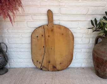Vintage Turkish Wooden Cutting Board | Rustic Farmhouse Kitchen Decor