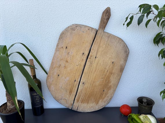 Old Anatolian Wooden Cutting Board – Handmade Turkish Farmhouse Decor