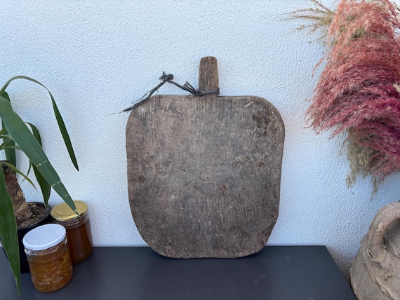 Handmade Turkish Walnut Bread Board: Rustic Farmhouse Kitchen Decor