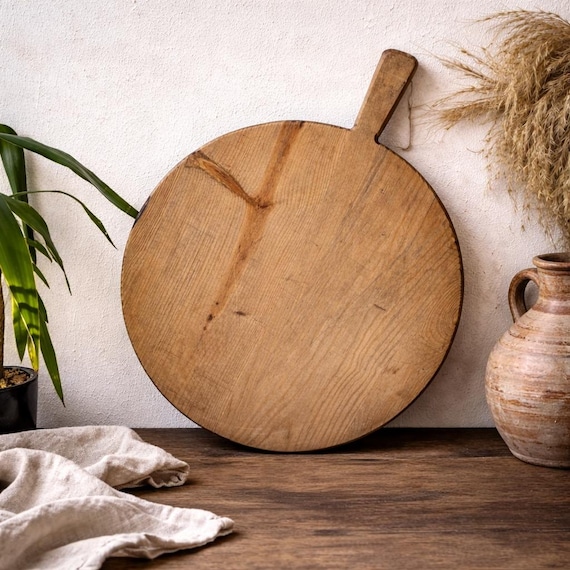 Rustic Turkish Bread Paddle | Antique Wood Cutting Board | Handcrafted Kitchen Decor
