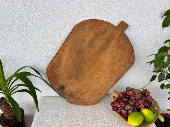 Authentic Turkish Vintage Bread Board | Handmade Wooden Kitchen Paddle | Farmhouse Wall Decor