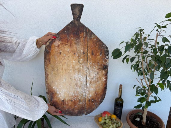 Hand-Carved Turkish Wood Board – Vintage Kitchen & Serving Decor