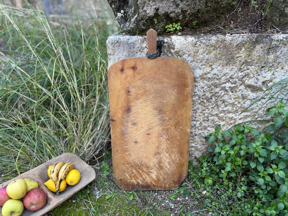 Handmade Turkish Wooden Cutting Board: Rustic Farmhouse Kitchen Decor