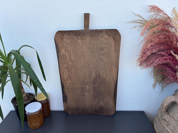 Rustic Turkish Bread Paddle | Antique Wood Cutting Board | Handcrafted Kitchen Decor