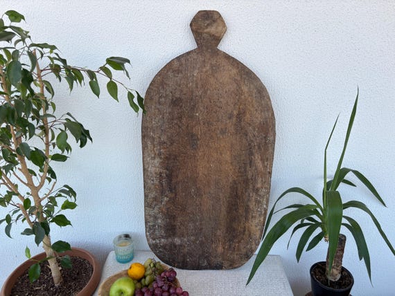 Antique Bread Cutting Paddle | Handmade Wood Cutting Board | Rustic Wall Decor