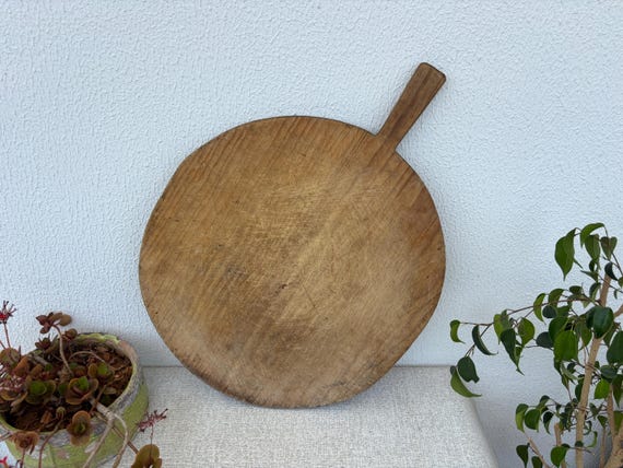 Rustic Turkish Bread Paddle | Antique Wood Cutting Board | Handcrafted Kitchen Decor