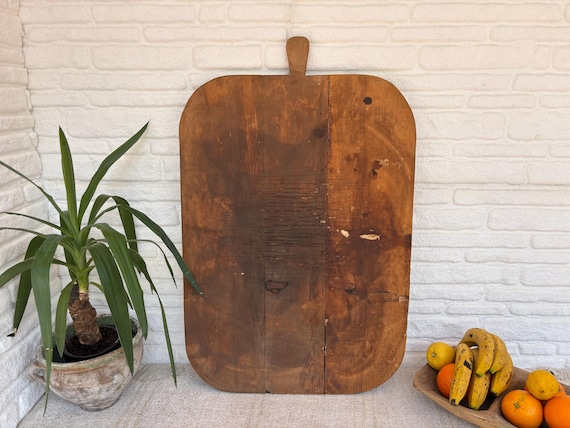 Handmade Turkish Walnut Bread Board: Rustic Farmhouse Kitchen Decor