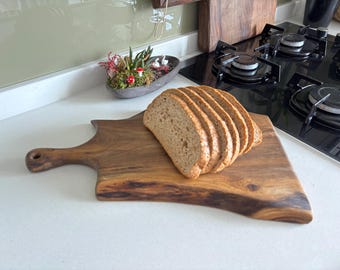 Handmade Walnut Cutting Board: Turkish Wooden Charcuterie Serving Board