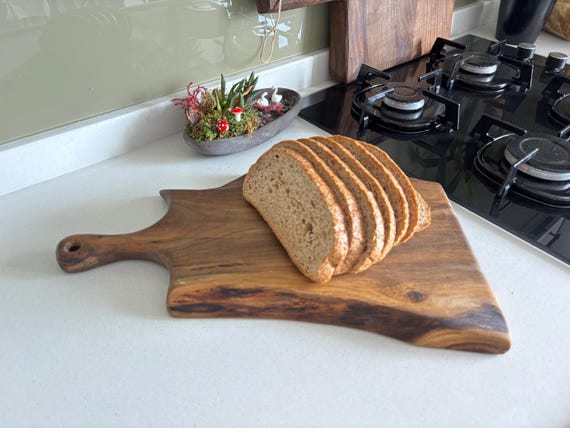 Handmade Walnut Cutting Board: Turkish Wooden Charcuterie Serving Board