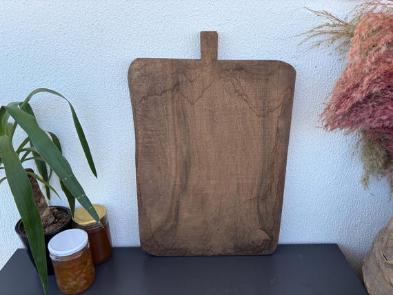Vintage Turkish Wooden Cutting Board | Rustic Farmhouse Kitchen Decor