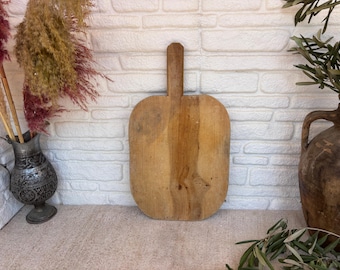 Small Turkish Vintage Bread Board | Handmade Wooden Kitchen Paddle | Farmhouse Wall Decor