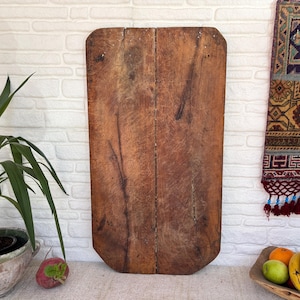 Tabla de masa de madera turca vintage: decoración rústica para cocina de granja