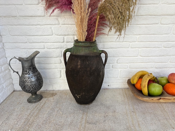 Vintage Turkish Clay Pottery | 70-80s Anatolian Terracotta Jar