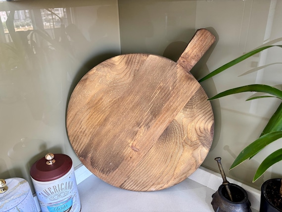 Rustic Turkish Bread Paddle | Antique Wood Cutting Board | Handcrafted Kitchen Decor