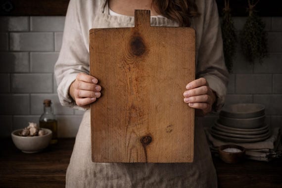 Rustic Turkish Bread Paddle | Antique Wood Cutting Board | Handcrafted Kitchen Decor