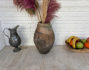 Vintage Turks kleiaardewerk | Anatolische terracottapot uit de jaren 70-80