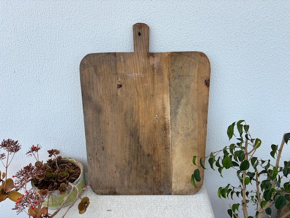 Large Vintage Wooden Bread Board | Turkish Rustic Decor | Handmade Farmhouse Kitchen Piece