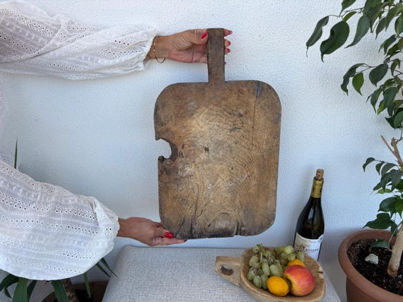 Authentic Turkish Vintage Bread Board | Handmade Wooden Kitchen Paddle | Farmhouse Wall Decor