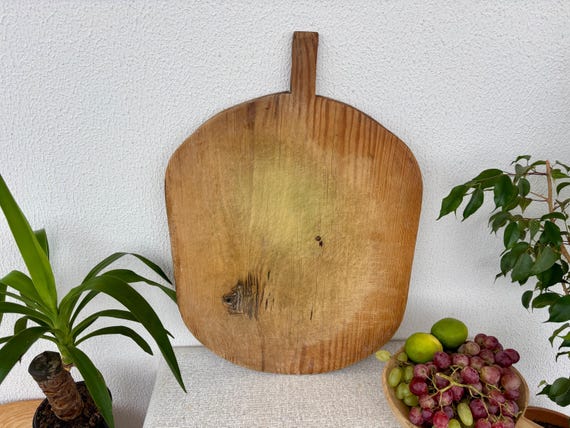 Rustic Turkish Bread Paddle | Antique Wood Cutting Board | Handcrafted Kitchen Decor
