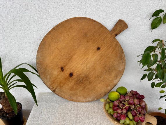 Antique Turkish Bread Board: Large Reclaimed Wood Wall Art