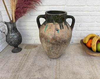 Vintage Turks kleiaardewerk | Anatolische terracottapot uit de jaren 70-80