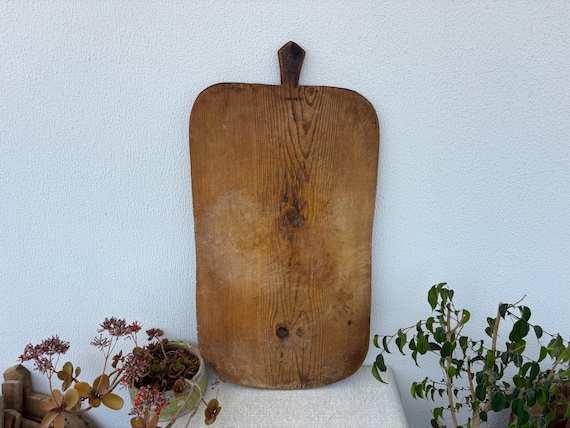 Authentic Turkish Vintage Bread Board | Handmade Wooden Kitchen Paddle | Farmhouse Wall Decor