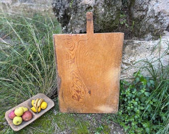 Antieke houten snijplank – Rustieke boerenbroodplank, primitief decor
