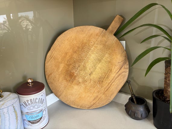 Authentic Turkish Vintage Bread Board | Handmade Wooden Kitchen Paddle | Farmhouse Wall Decor