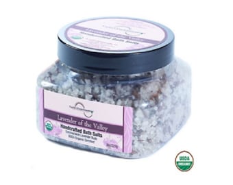 Bath Salts (USDA Organic) Lavender Soak - Pure Relaxing Sea Salts - FREE SHIPPING
