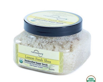 USDA Organic Sugar Body Scrub | Lemongrass & Shea Butter