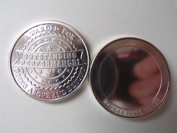 Above & Beyond ! Outstanding Performance Coin 1 oz Fine 999 Silver. Free Custom Engraving