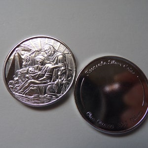 First Christmas 1 oz Fine .999 Silver " Nativity Scene Coin " Free Custom Engraving
