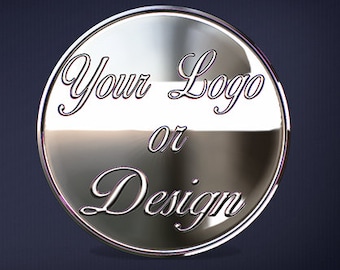 1 oz Fine .999 Silver Logo/Photo Coin. Design & Create Your Own Exquisitely Engraved Custom Logo/Photo Coin