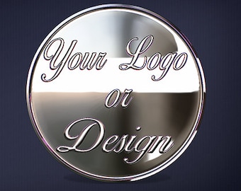 Moeda fina de prata 999 de 1 onça com logotipo/foto. Crie e crie sua própria moeda personalizada com logotipo/foto e gravação primorosa.