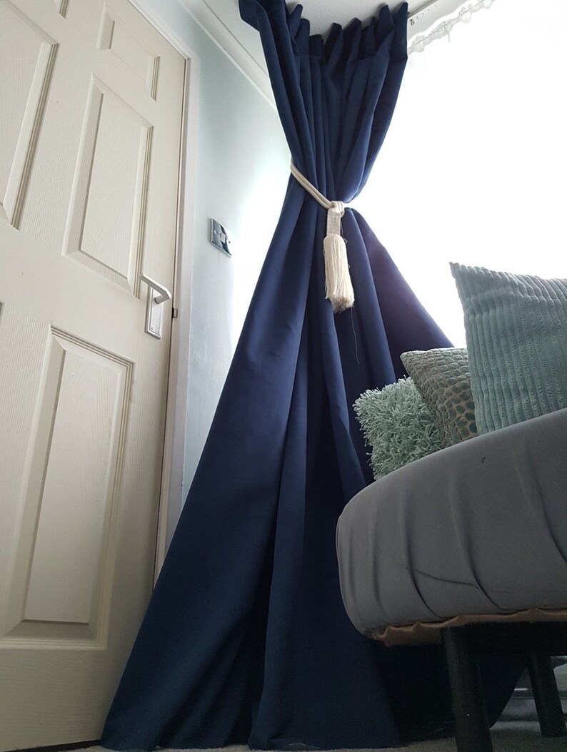 New Made To Order Sublime Huge Light Navy Blue Cotton Velvet Etsy