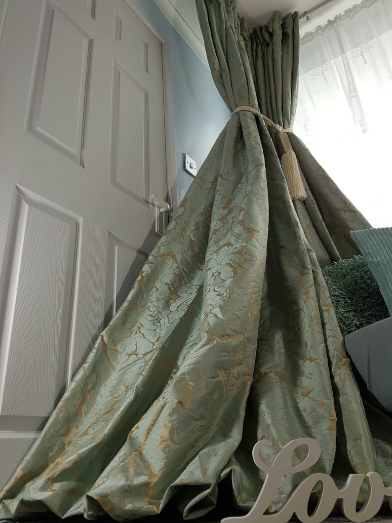 Newsublime Made To Order Huge French Damask Duck Egg Blue Etsy