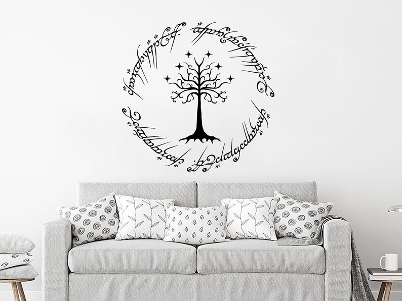 Lord of the Rings Wall Decal. LOTR Tree Vinyl Stickers. Tree Etsy