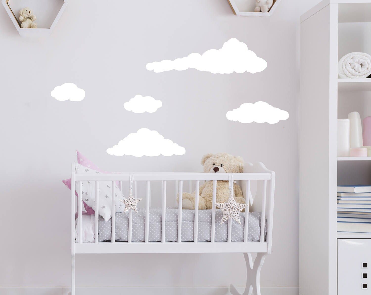Cloud Wall Decal Clouds Decals Nursery Decor Night Sky Clouds Etsy
