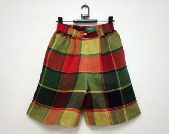 Reserve Atakan ~ Vintage Kenzo Golf Colorful Plaid Short Pant Rare Design/Plantation/Margiela/Yohji/issey/Cdg/JPG