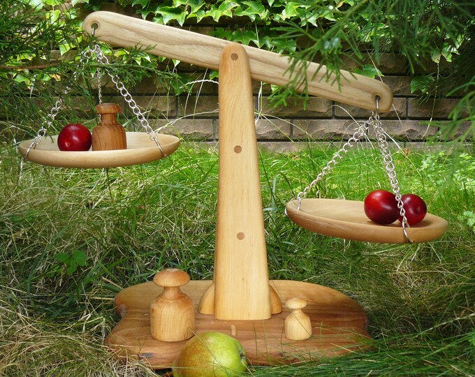 Wooden Balance Scales Wooden Scales Wooden Balance Waldorf Etsy
