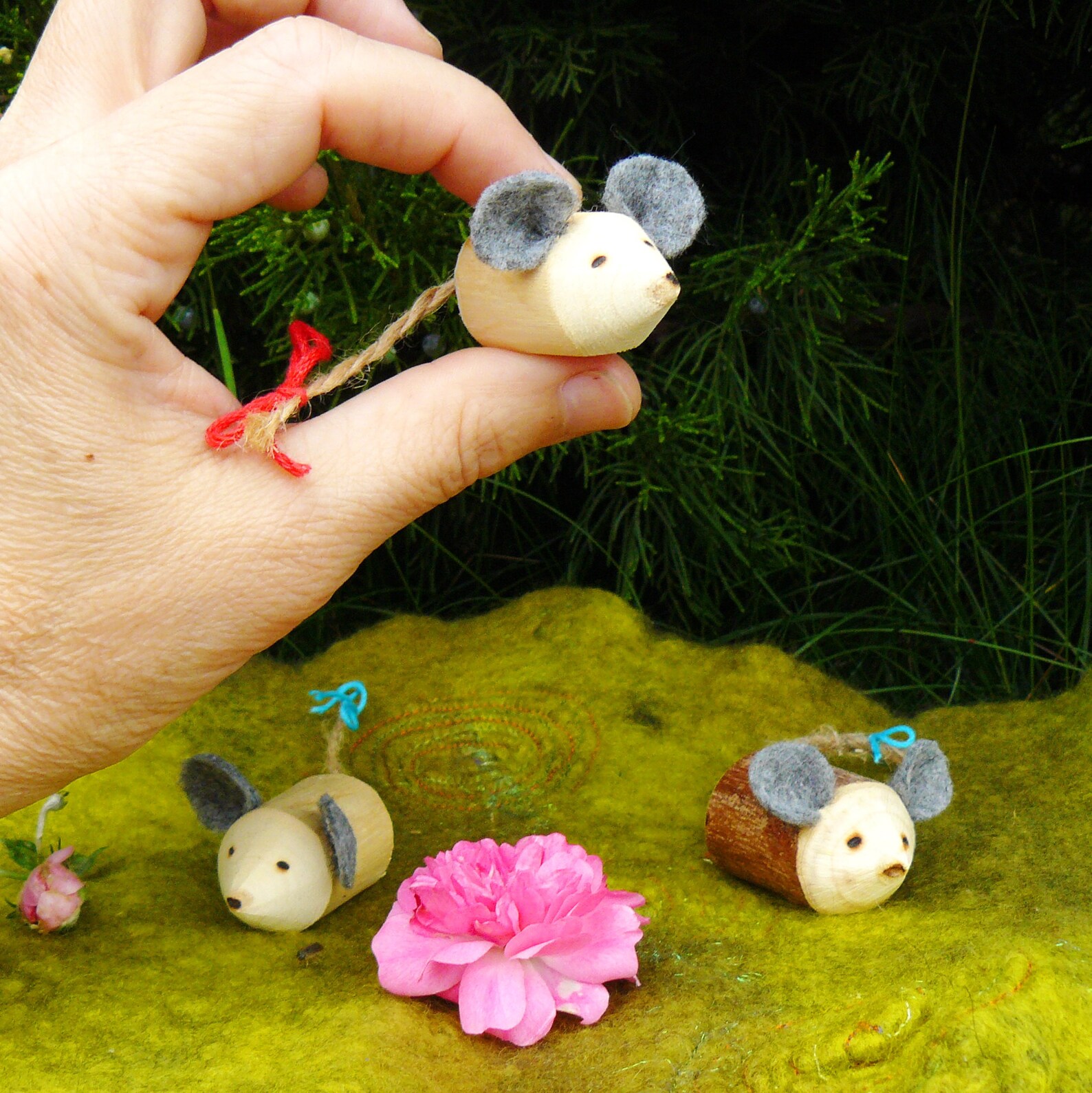 Cute mouse Wooden toys Mouse Waldorf toys Mouse miniature Etsy